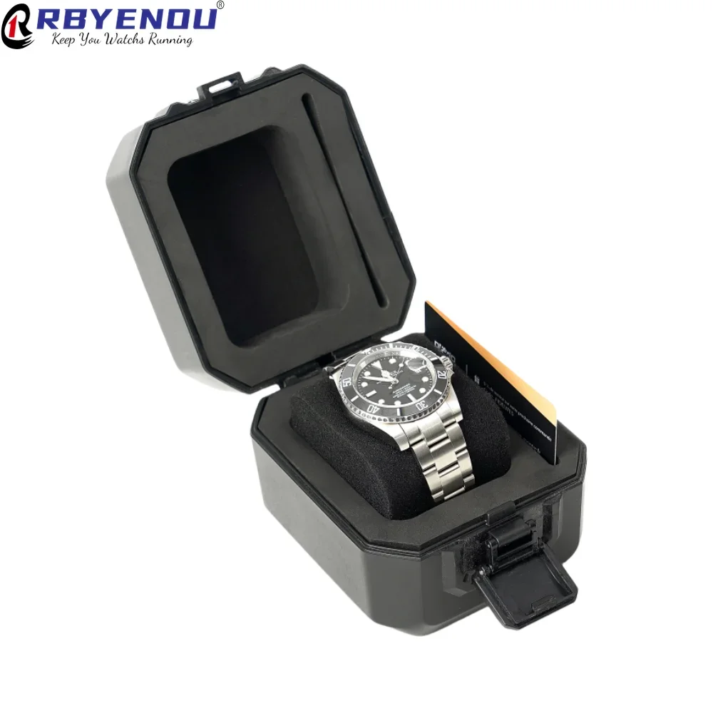 ABS Turnover Watch Case Box Personalized Customization of Brand Logo Convenient Snap Watch Storage Travel Busines Transportation