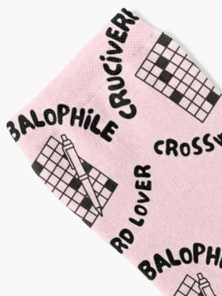 Word Nerd Crossword Puzzle Cruciverbalophile Black and Pink Nerd Word Socks luxe cool essential Socks Women's Men's