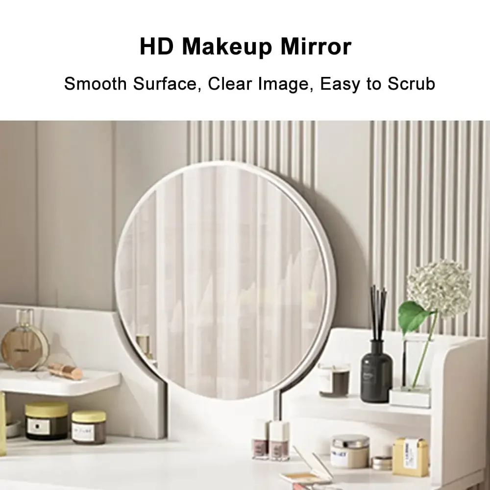 Vanity Table with Mirror, 2 Drawers Makeup Dressing Desk, Teen Adult(Without Stool)