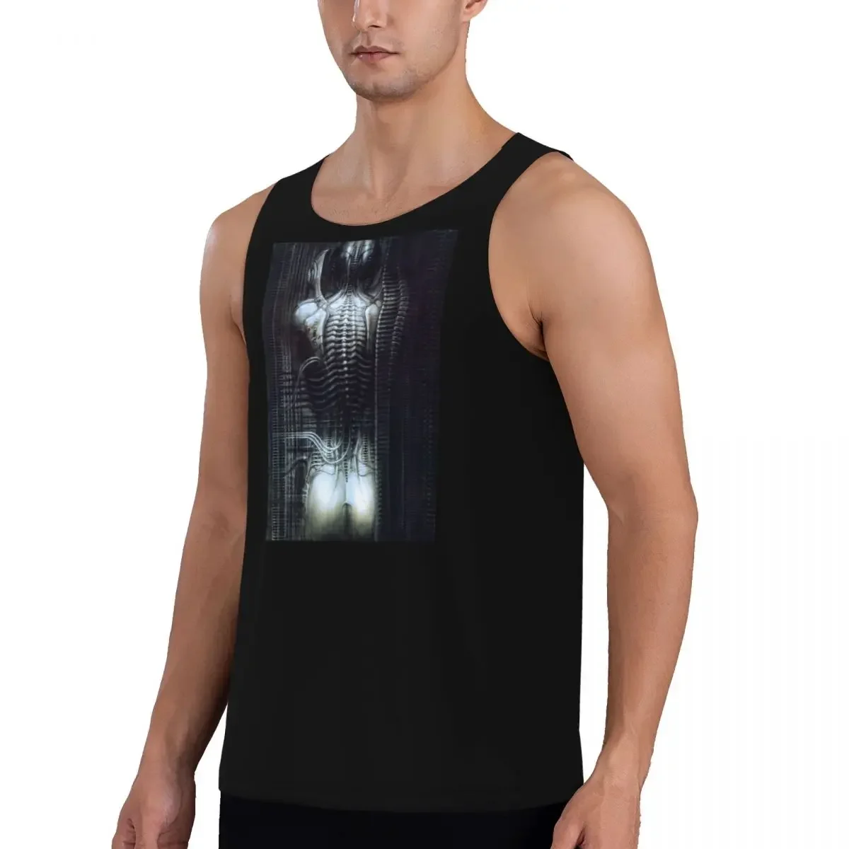 Quick Dry New York City Vi Torso H R Giger Gym Tank Muscle Sleeveless Shirt Bodybuilding Breathable Vest