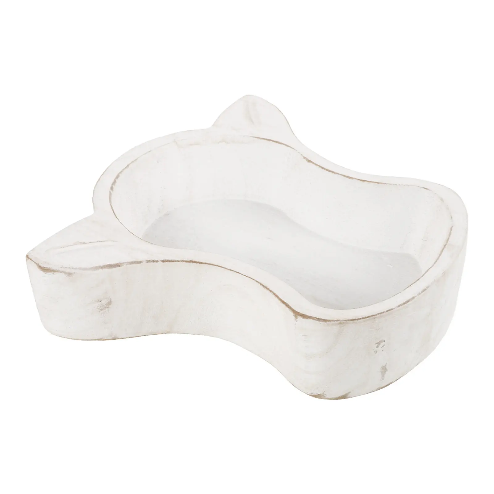 

Cow Head Shaped Wooden Bowl Natural Wood Serving Tray for Fruits Snacks Cakes Desserts Home Decor Desktop Food Display Tray