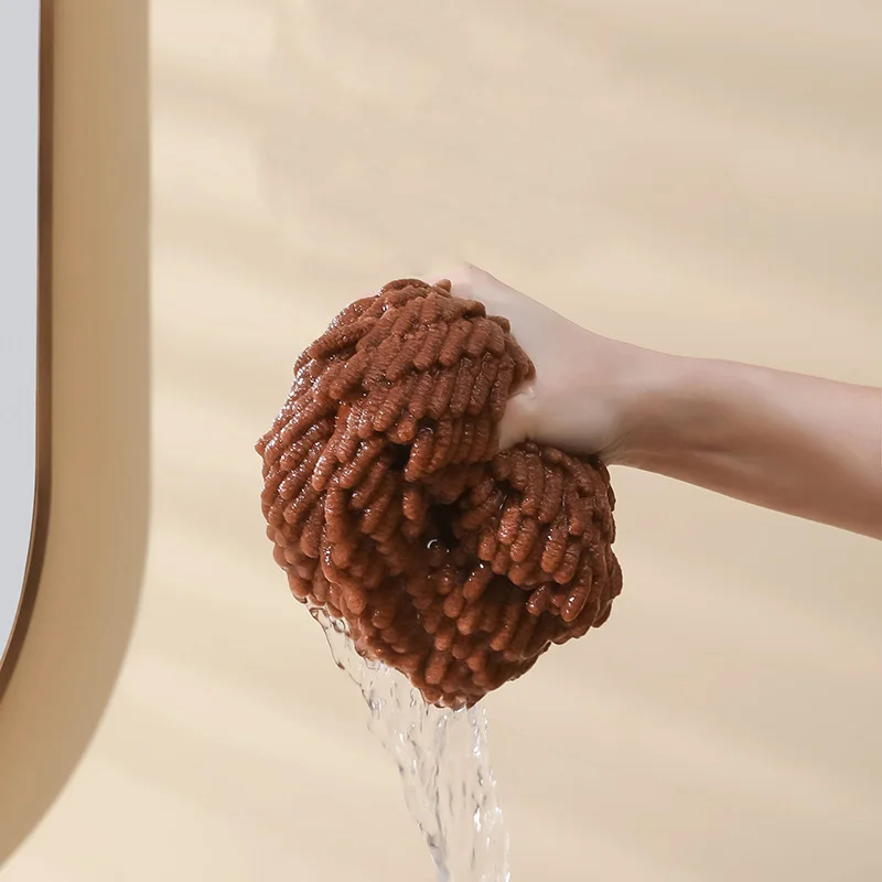 Round Lion Chenille Hand Towel Microfiber Absorbent Quick-drying Handkerchief for Kitchen Bathroom Soft Close Skin Terry Towels