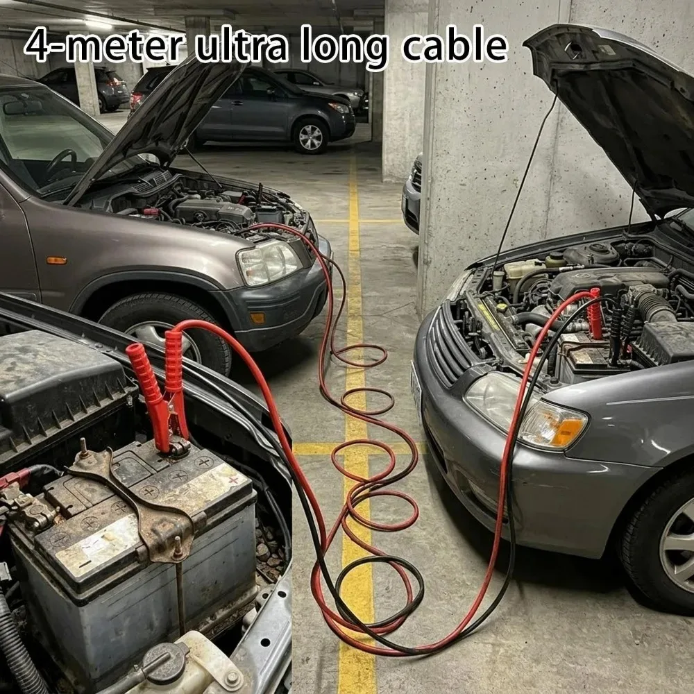 2000A 4M Car Jumper Cables Battery Booster Cable Cold Resistant Copper Emergency Jump Start Wire Auto Truck Motorcycle Tools view 3