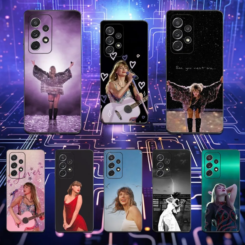 

Hot T-Taylors S-Swift Singer Phone Case For Samsung S25,S24,S23,S22,S21,S20,S10,Ultra,Plus,Lite,FE,Soft Silicone Black Cover