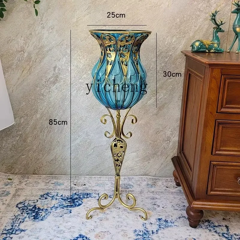 bj-11 light luxury European living room glass ornament high-end arrangement high decoration entrance water raising fairy gard