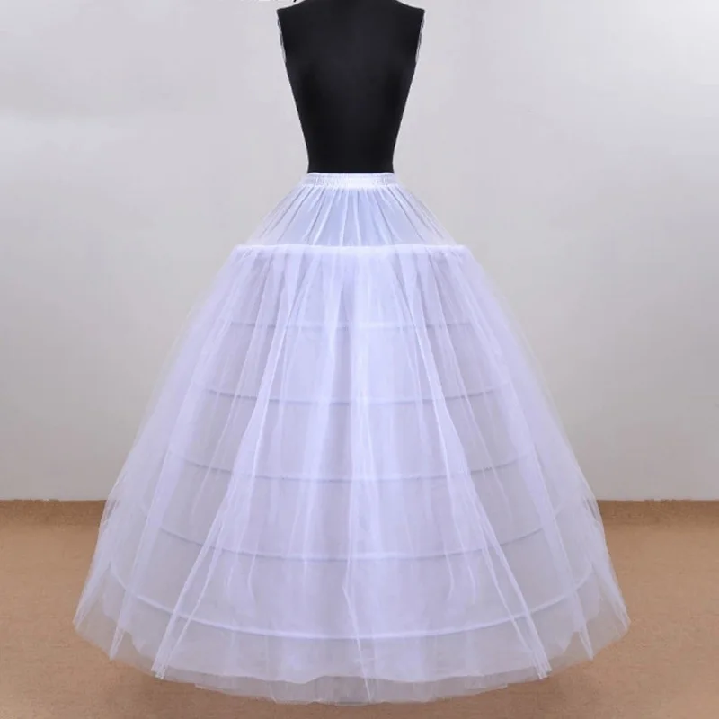 New Arrival 6 Hopps Ball Gown Petticoat Underskirt Wedding Bridal Dress Jupon Mariage Halka Rockabilly With Tulle