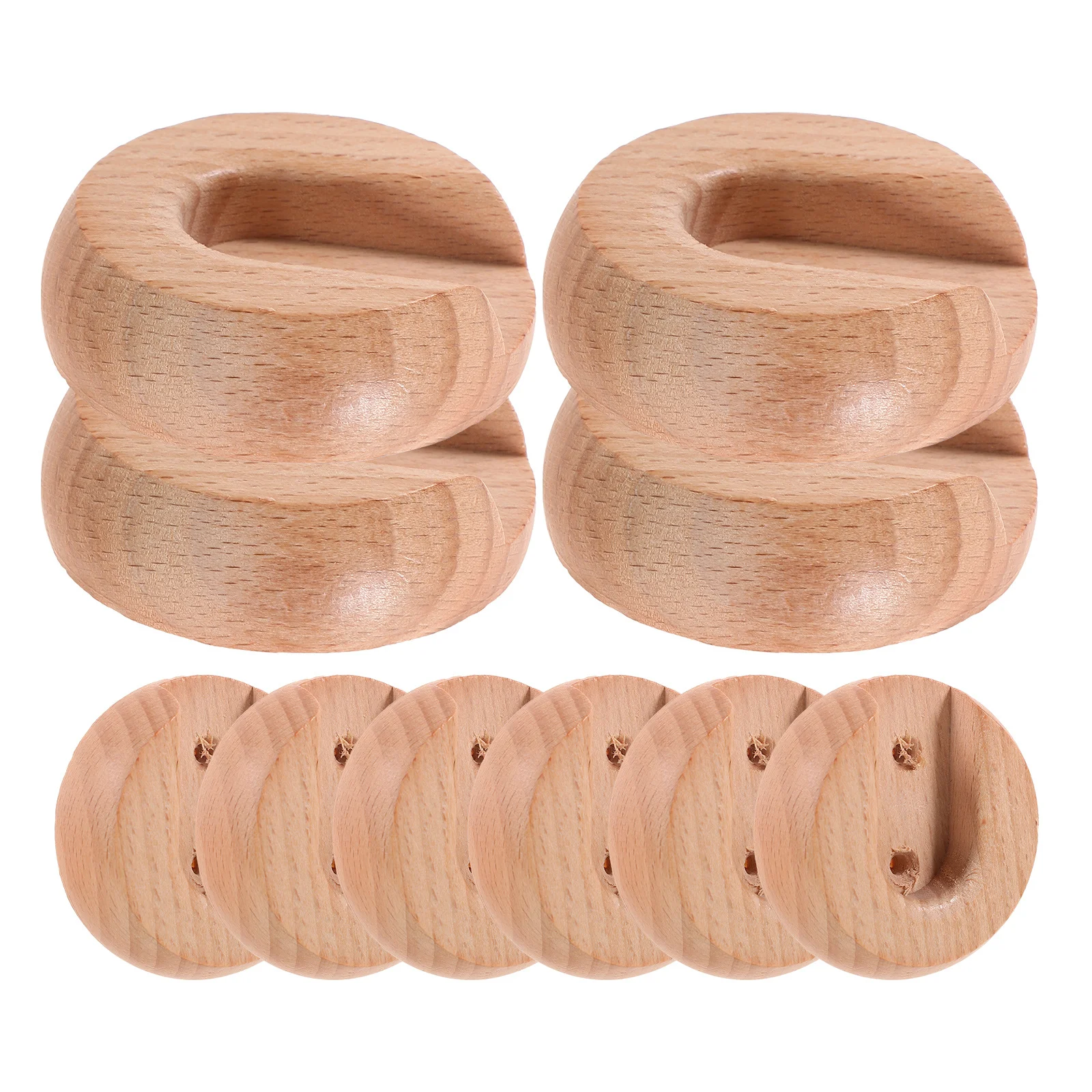 10 قطعة قضيب خزانة قوس القطب الخشبي المقبس سهلة التركيب الحمام غرفة نوم دعم 20 مللي متر خزانة القطب بين قوسين خزانة قضيب قوس #2