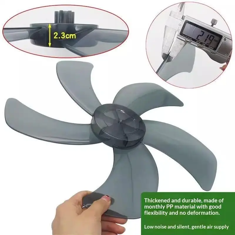 1Pc Five Leaves Fan Blade With Nut Cover Household Plastic Leave For Stand Fan Desk Fan General Replacement Accessories-New