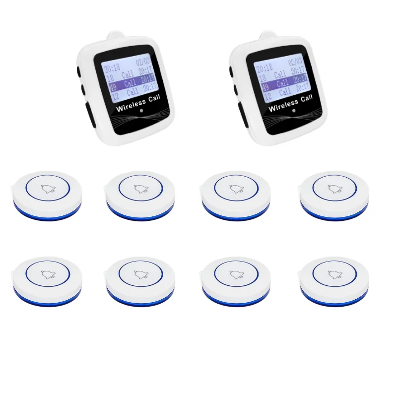 CATEL Wireless Call System Long Standby  Pager Receiver Round Call Buttons For Restaurant Cafe Hospital Hotel