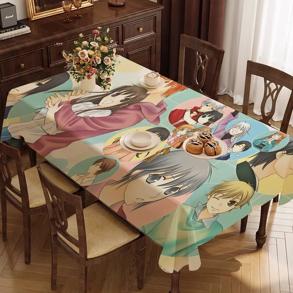 

Корзина с фруктами, водонепроницаемая и маслостойкая скатерть в стиле аниме, прикроватная тумбочка, пылезащитная декоративная ткань, гостиная кофейная скатерть