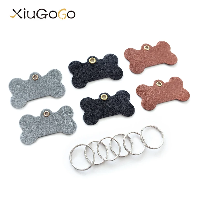 

Dog Loss Prevention ID Tag PU Leather Custom PV Printed Personalized Pet Collar Tag Pet Identification Tag