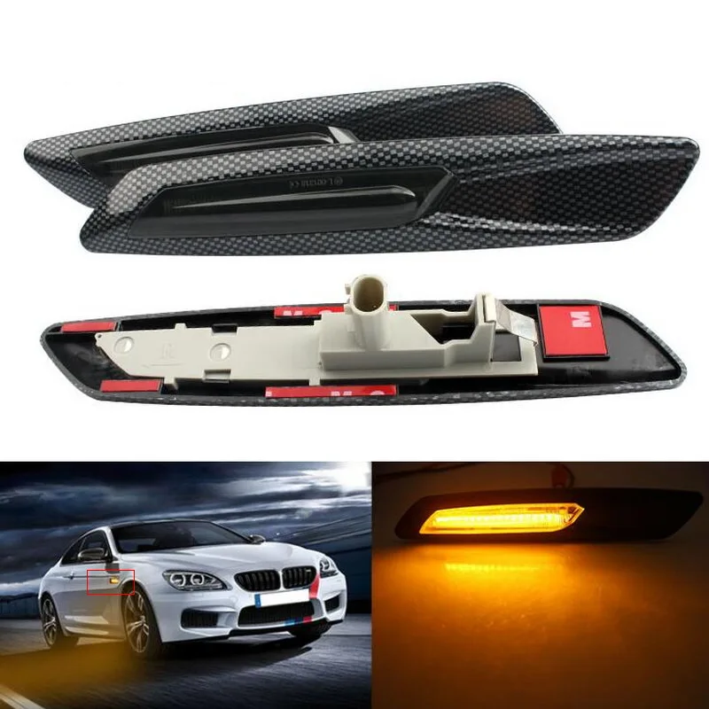 

Tonlinker 2pc Dynamic Led Turn Signals Side marker light Lamp for BMW 1/3 E90 E91/5 series E60 E61 2003-2010 X1/X3 E83 2003-2010