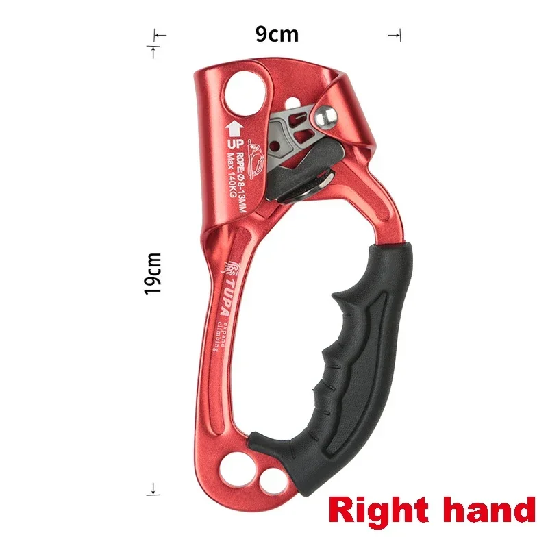 NONE Professionelle Outdoor Klettern SRT Hand Ascender Gerät Bergsteiger Griff Ascender Links und Rechts Hand Klettern Seil Werkzeuge 10