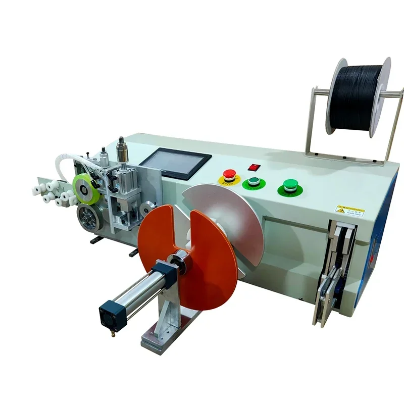 Automatic Cable Measuring Cutting Machine with Counter Cable Winding Binding Machine for Home Garden Steel Wire Rope Cutter