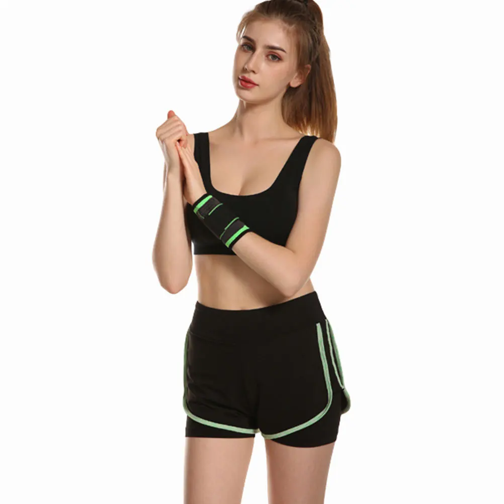 

2pcs Support Durable Nylon Guard For Breathable Sweat Absorbing Protector Sleeve Flexible Brace Outdoor Sports Wrist Protector