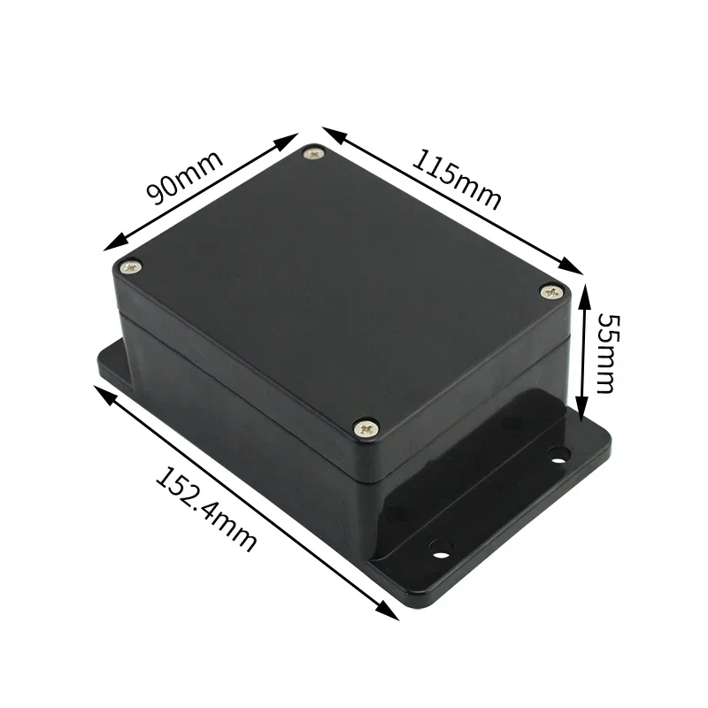 

115x90x55mm IP65 Waterproof Plastic Enclosure Box Black Outdoor Cable Wire Junction ABS Box Electrical Project Case LK-WP05-A4