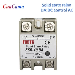 1PCS Solid State Relay Single Phase Small SSR-10DA SSR-25DA SSR-40DA SSR-60DA SSR-80DA SSR-100DA DC Control AC DD DA AA