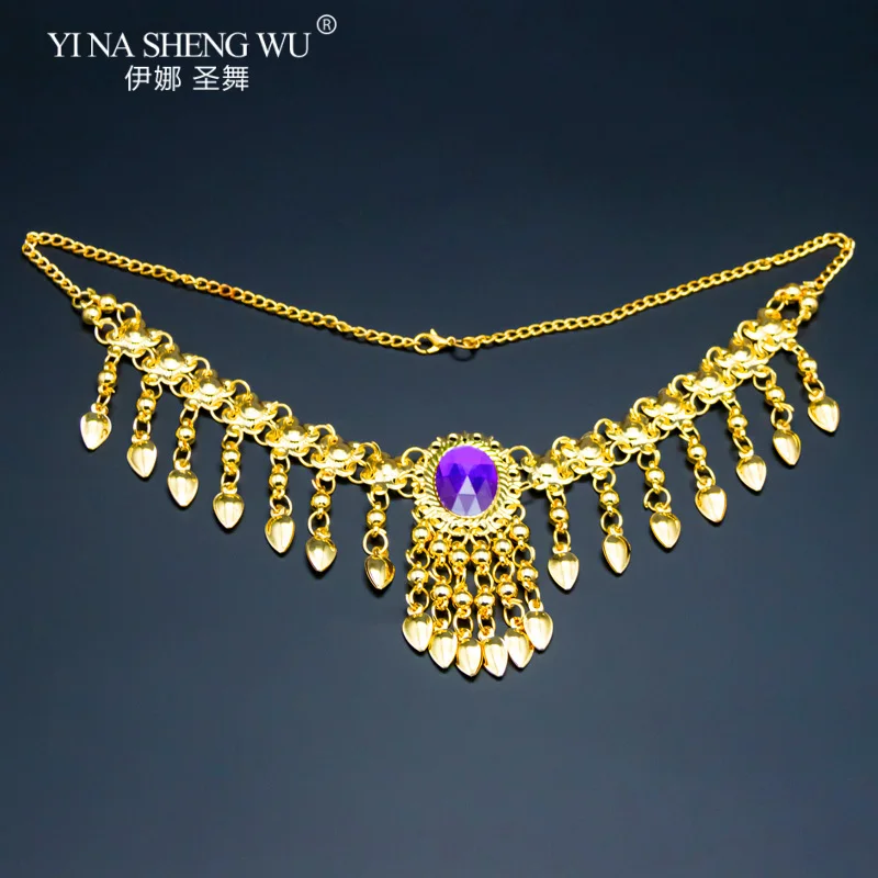 여성용 전통 인도 댄스 무대 공연 쥬얼리, 벨리 댄스 액세서리, 귀걸이 목걸이 세트, 도매