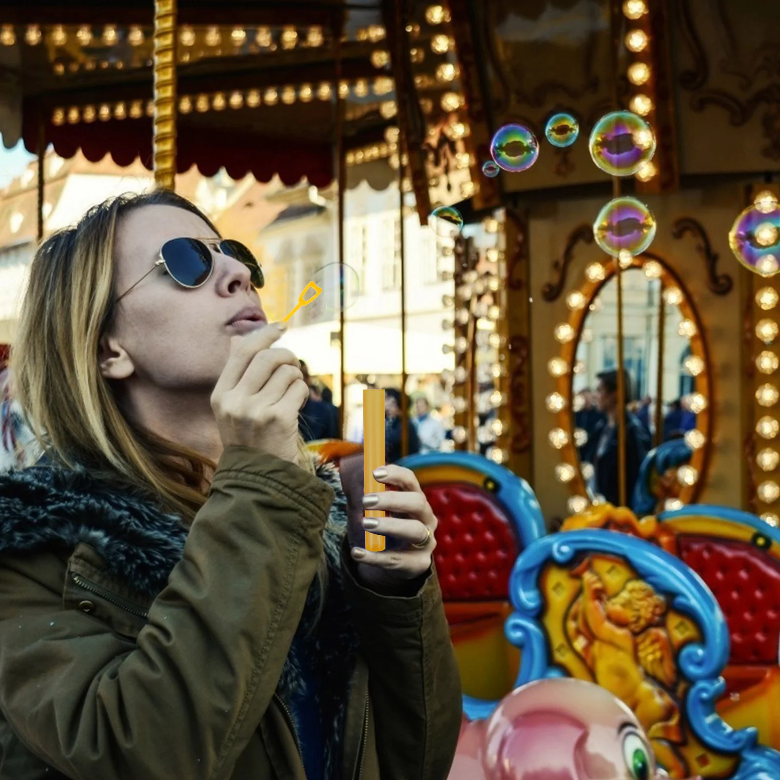 Lege Fles Zelfgemaakte Bubbels Blower Blazende Kids Speelgoedoplossing Flessen Maker Toverstokje Stick