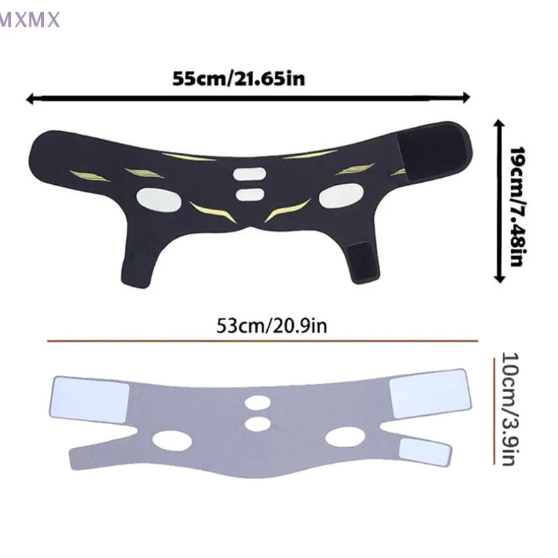 Correa adelgazante facial para reducir el doble levantamiento de la barbilla, pegatinas faciales en V, anti vendaje para la cara, cinturón, máscara, máscara ovalada para levantar la cara, 1 Uds.