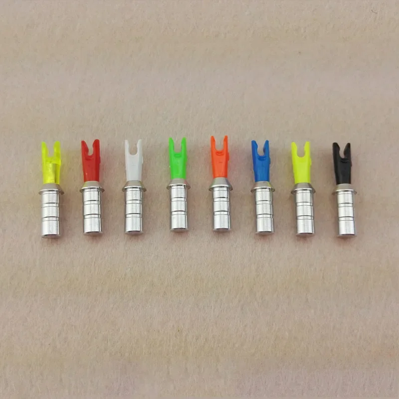 50pcs Arrow Tails Nocks Insert ID 4.2/6.2mm Pin Size S/L DIY Plastic Hunting For Arrow Shaft Hunting Shooting Accessories