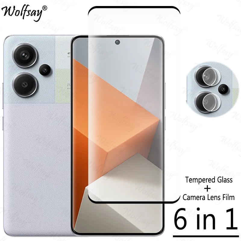 6 in 1 Glass For Redmi Note 13 Pro Plus Screen Protector Redmi Note13 Pro Plus Tempered Glass For Redmi Note 13 Pro Plus Glass