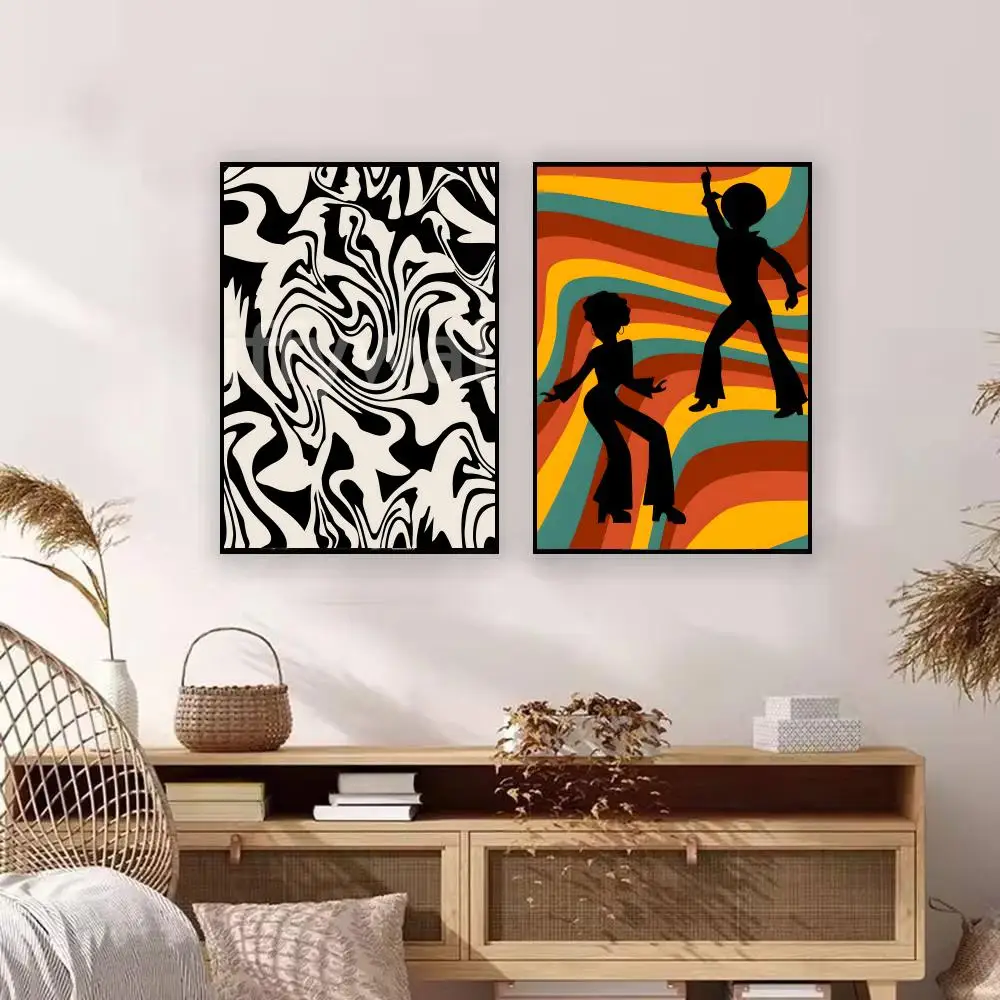 Art R-Retro Abstract Nourishing Soul Poster Premium Art Wall Decor, Simple Ornament for Living and Leisure Areas