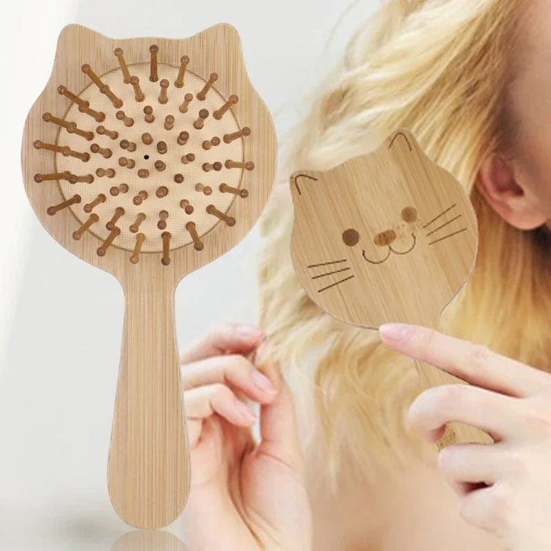 Hair Brush Air Cushion Massage Comb Cute Wooden Combs for Children Cepillo Para Cabello Hair Styling Tool Расческа Для Волос