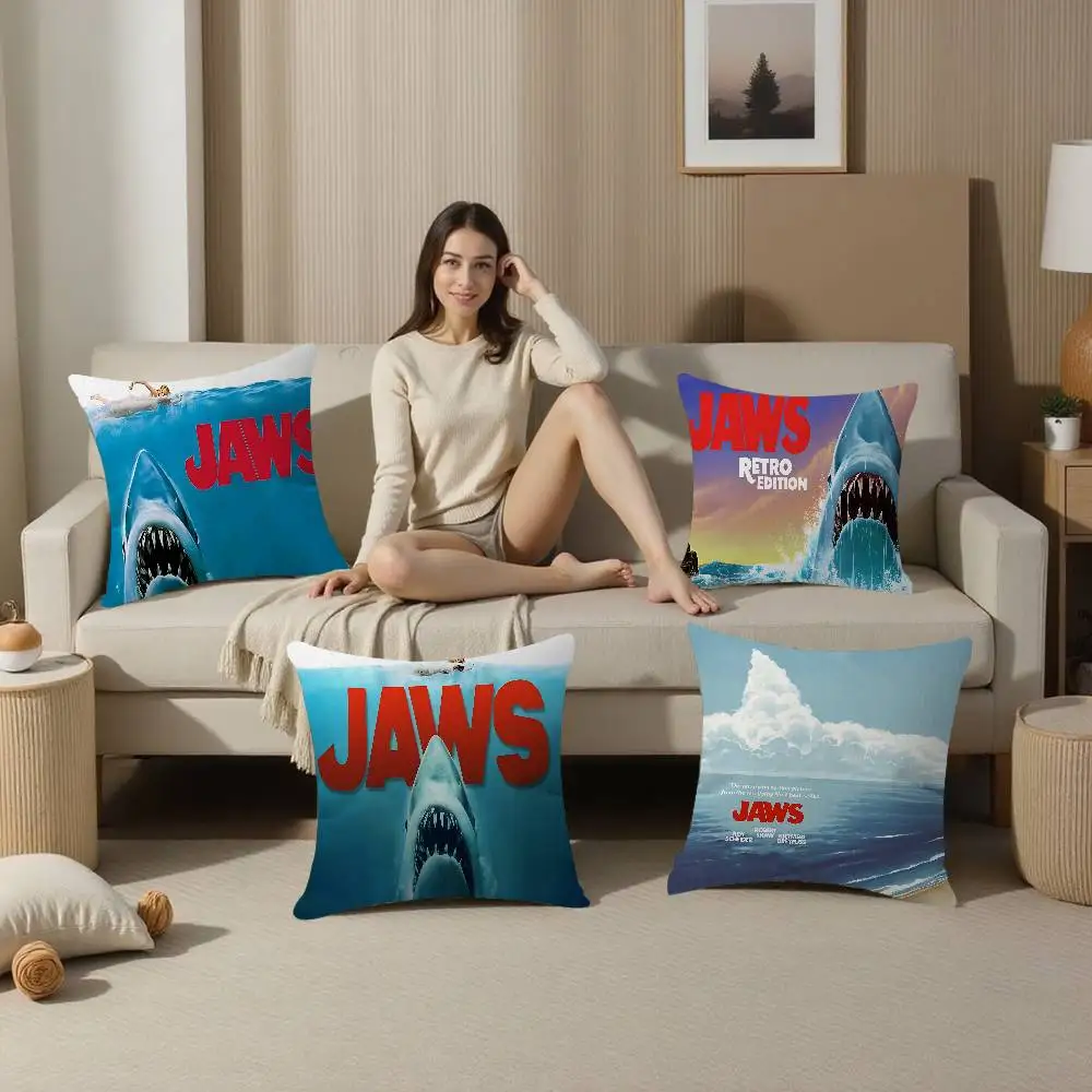 American Horrible Movie Jaws Lucky Dragon pillow cover sofa cushion cover home room decoration children gift