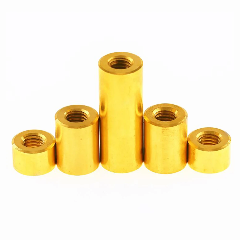 

6#-32 UNC Brass Long Coupling Nuts – OD5mm Round Hollow Standoff Spacers for PCB