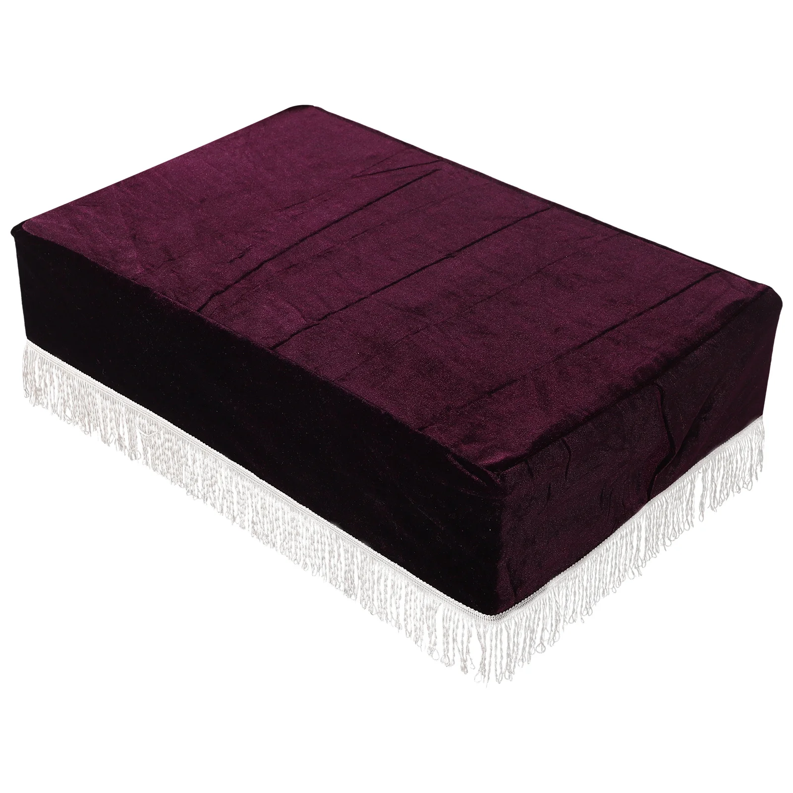 

Piano Stool Cover Bench Slipcover Fringe Removable Leg Protectors Home School Performance Dust Proof