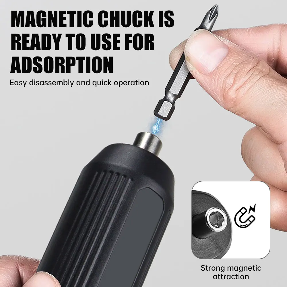3.6V Electric Screwdriver Mini Household Straight Handle USB Rechargeable High Torque Lithium Electric Screwdriver Set