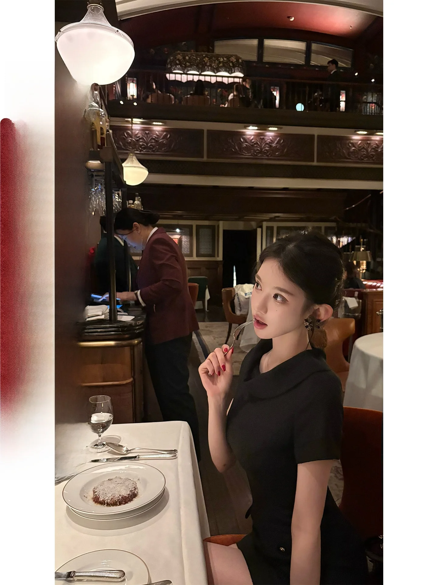 

Good Morning Hank Hank Daisy Midi Dr Slimming A-Line Silhouette Hepburn Sle Bla Dr Spring Season Women's Faion