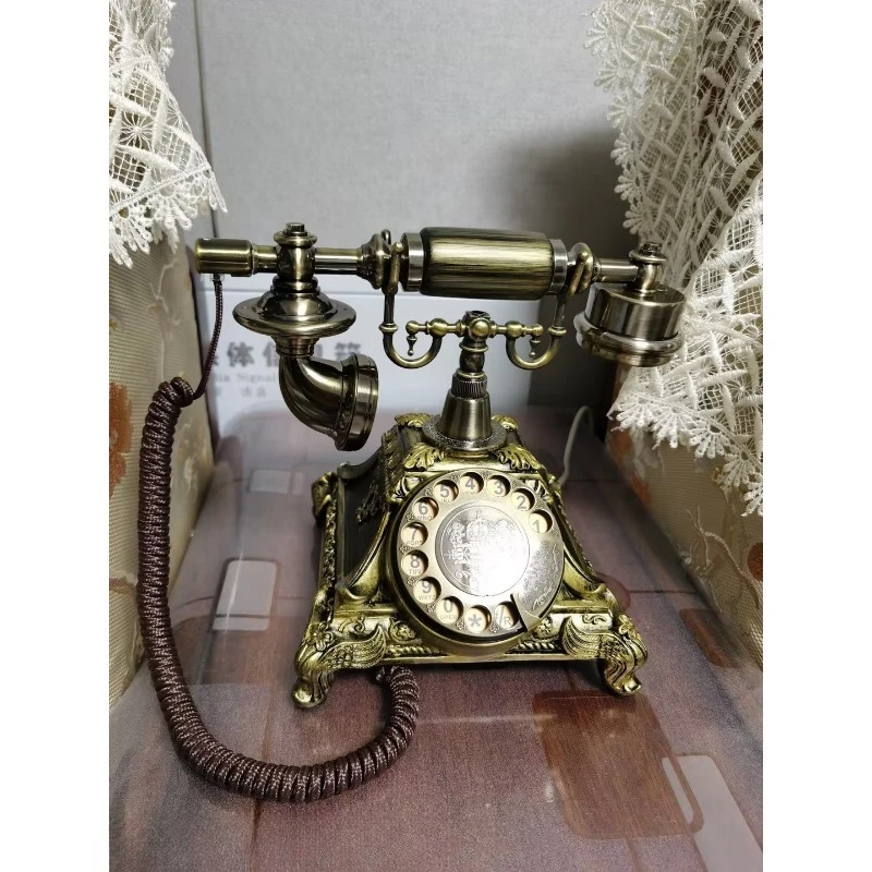 Durable  Boutique European Antique Retro Phone Landline Rotary Dial Phone