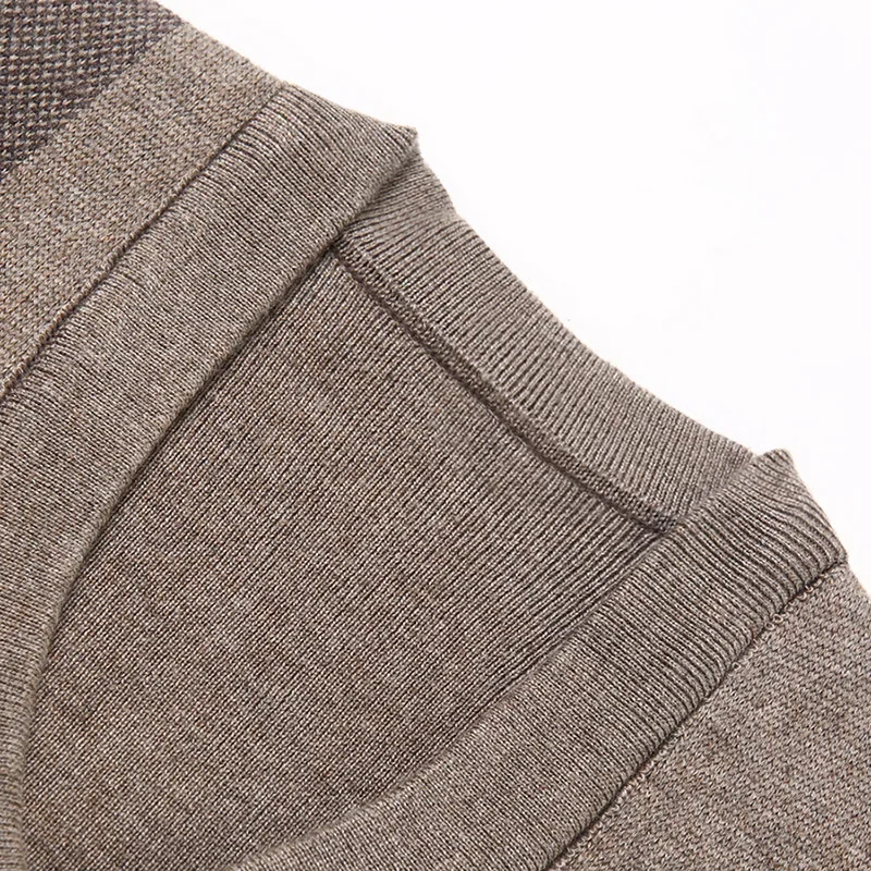 Knitted Sweater Vests Men V-neck Fashion Sleeveless Basic All-match Outwear Striped Hombre Streetwear Casual Warm High Street