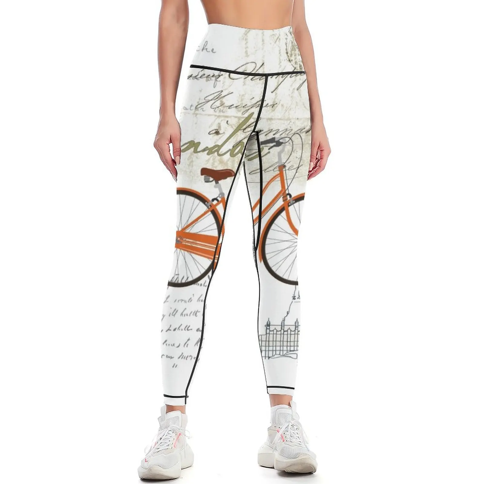 

London England Bicycle Transportation Romantic Destination Souvenir Leggings legging push up Legging sexy woman Womens Leggings