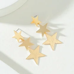 Korean Style Three Star Long Tassel Pendant Earring for Women Sweet Gift Simple Geometry Temperament Creative Jewelry Accessory