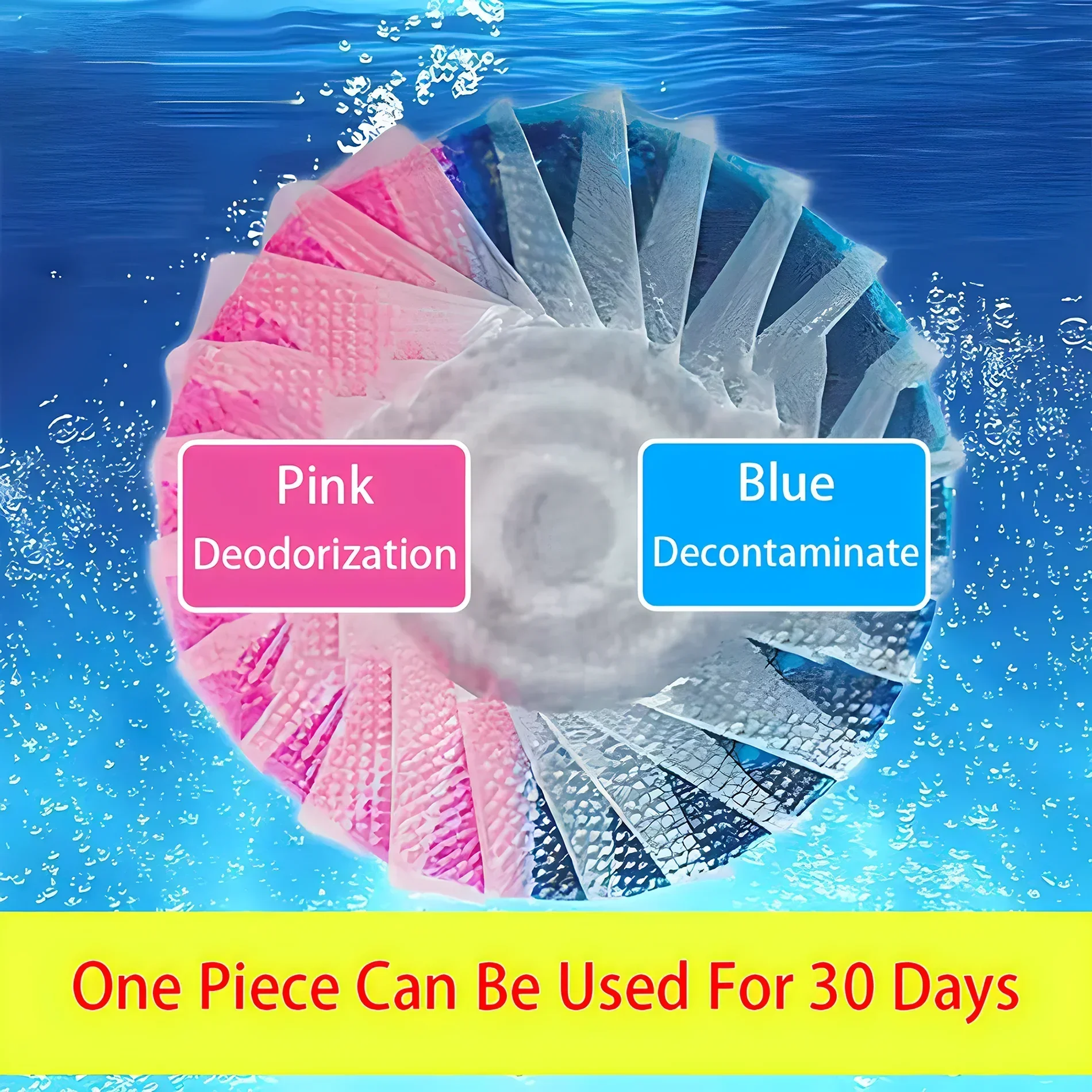 30PCS Automatic Toilet Bowl Cleaner Tablets - Continuous Release Technology, Long-Lasting Freshness