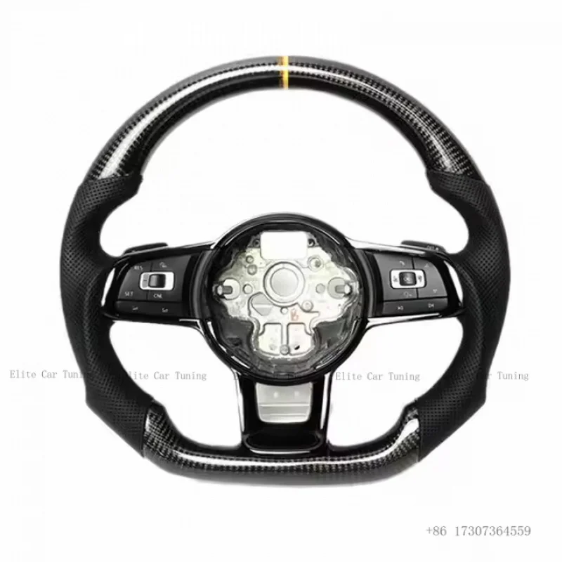 

Top Quality Custom Carbon Fiber Steering Wheel with LED for vw Mk6 Mk7 6 GTI 7 R 6 Golf 7style