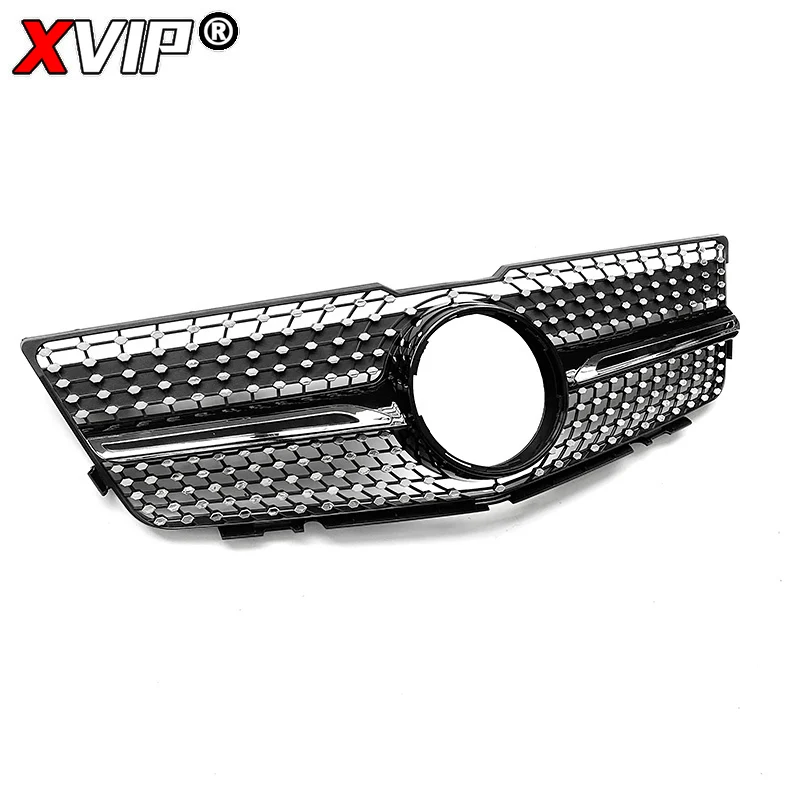 XVIP Front Glossy Black Bumper Grille For Mercedes Benz GLK-Class X204 2008-12 GLK280 GLK300 GLK350 Diamonds Style Upper Grilles