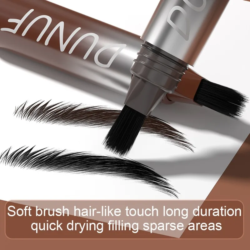 Brown Black Wild Eyebrow Cream with Square Brush Not Smudge 3D Natural Tint Eyebrow Enhancers Lasting Eye Makeup Cosmetic Tools