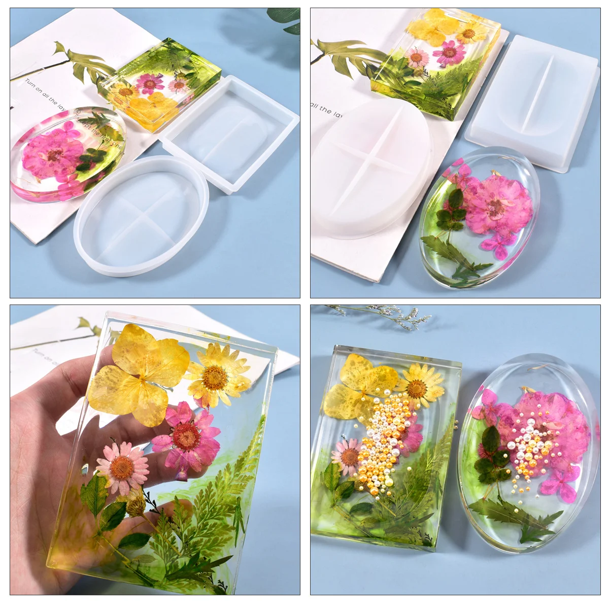 

2Pcs DIY Silicone Soap Box Mold Heat Resistant Non Stick Soap Storage Holder Mold for Crafting Epoxy Art Handmade Projects