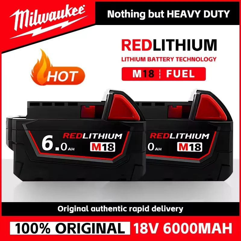 

Original Milwaukee battery, 6.0Ah, charger, M18 battery, M18B6，Milwaukee 48-11-1860, 48-11-1850, 48-11-1840,Tool Lithium Battery