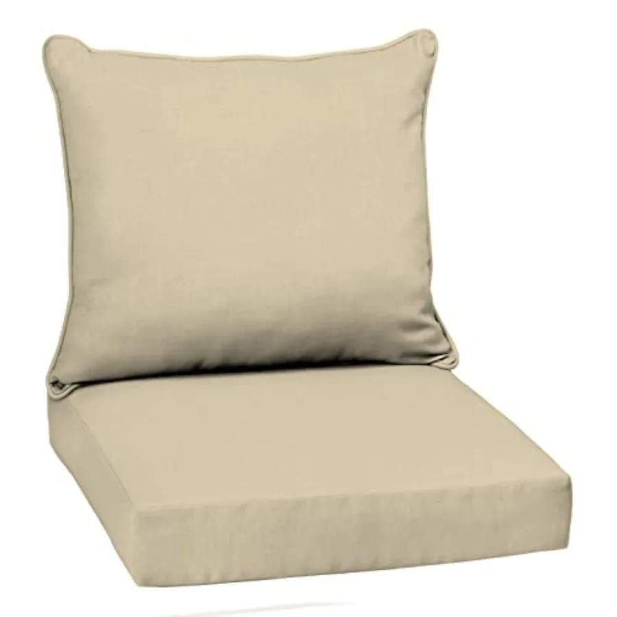 

Arden Outdoor Deep Seat Cushion Set 22 in x 24 in Weather-Proof Rain-Proof Fade Resist Patio Cushion
