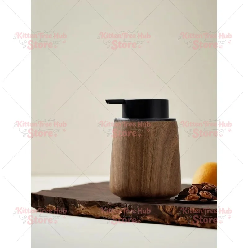 300ml luxury foam hand sanitizer bottle soap dispenser Walnut grain press type foaming bottle shower gel shampoo foam bottle