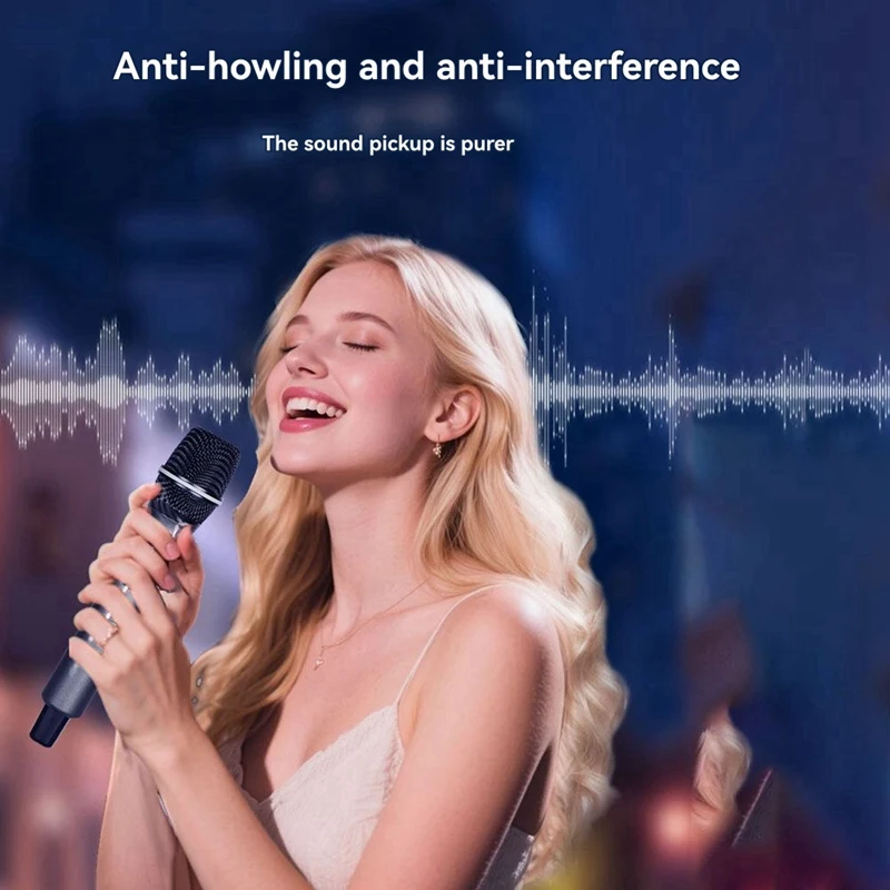 Wireless Microphones, Handheld Dynamic Mic U-Band Microphone for Singing,Show , Meeting-A69M