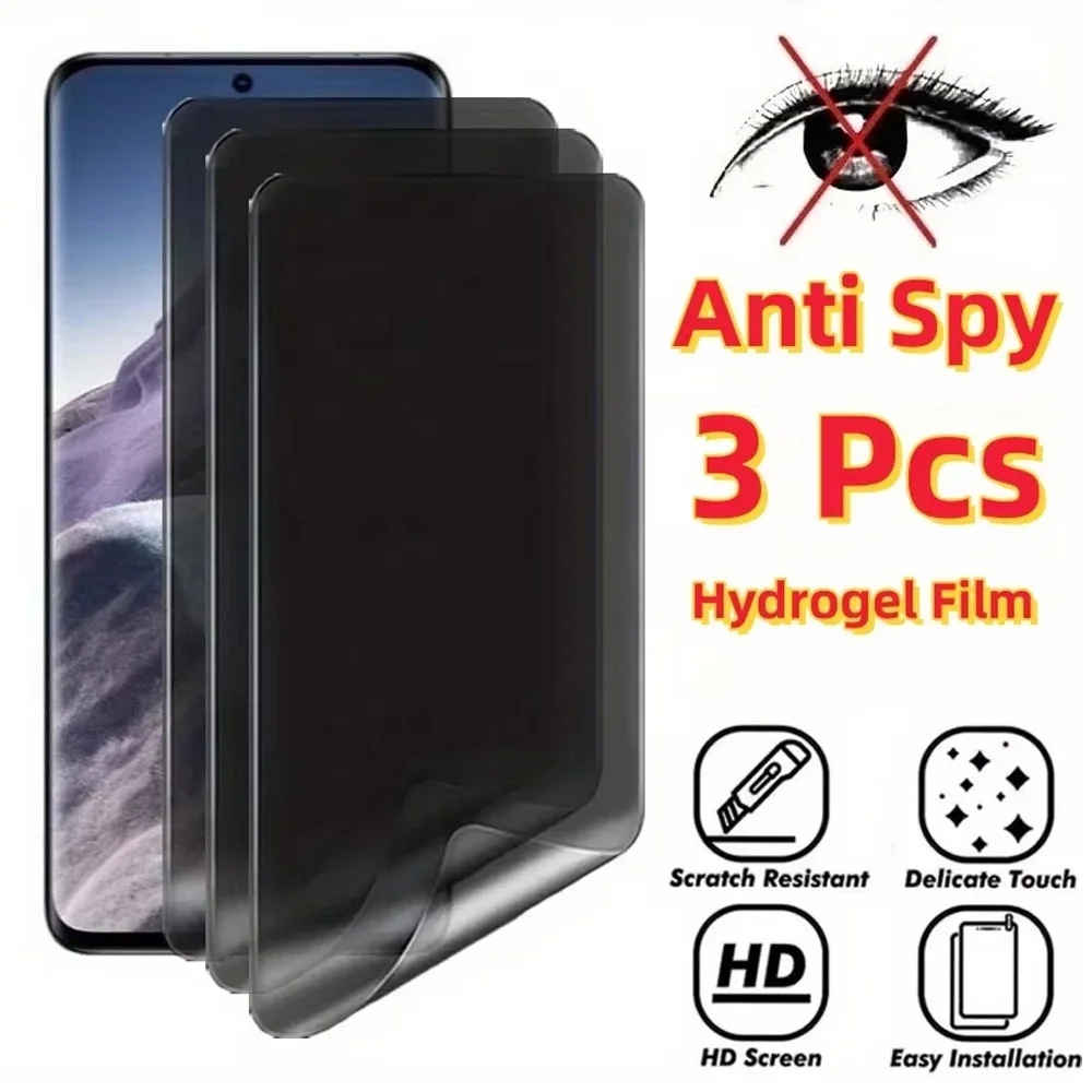 

3Pcs Anti Spy Hydrogel Soft Film For Samsung Galaxy A56 5G A36 A26 A25 A16 A15 A05 A05S A54 A24 A35 Full Cover Screen Protector