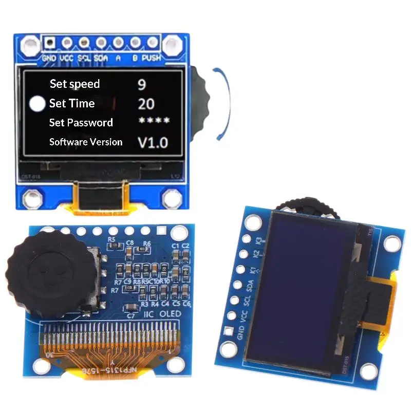 【S】1 Set IIC Interface 0.96-inch OLED Display SSD1306 Combo Module With EC11 Rotary Encoder/Three-Position Toggle Switch