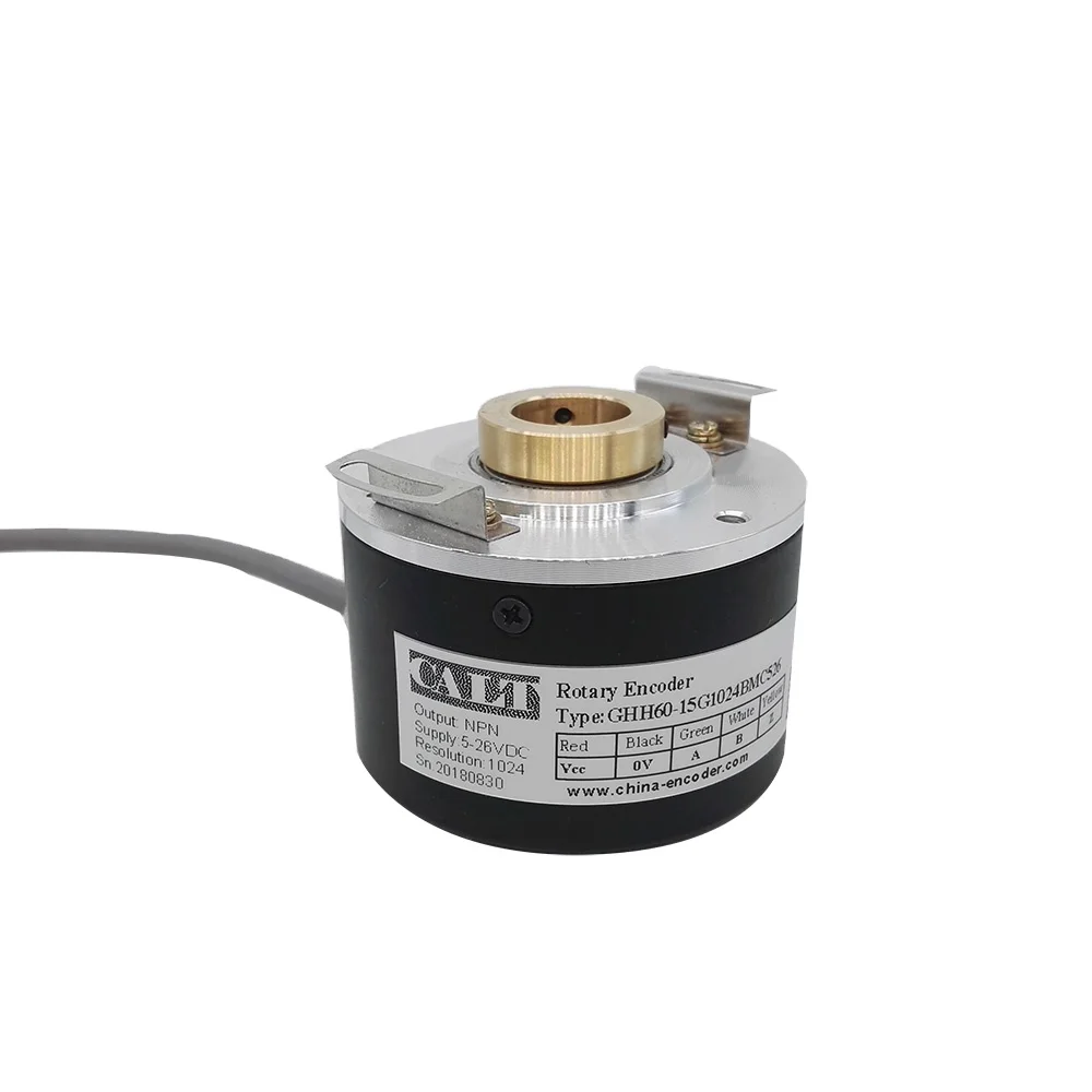 1024ppr DC5V line driver output 12mm hollow shaft GHH60-12G1024BML5 rotary encoder for speed