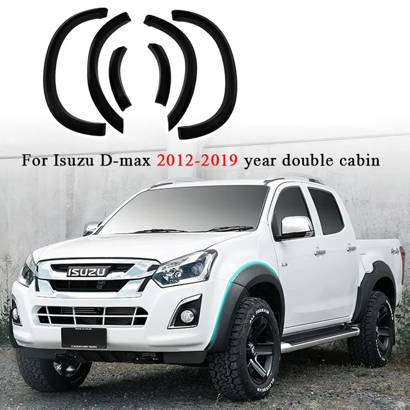 

4'' Fender Flares For ISUZU D-MAX 2012-2019 Matt Black OEM-Style Wheel Arch Cover Mudguards Dual Cab Car Accessories Slim 26mm